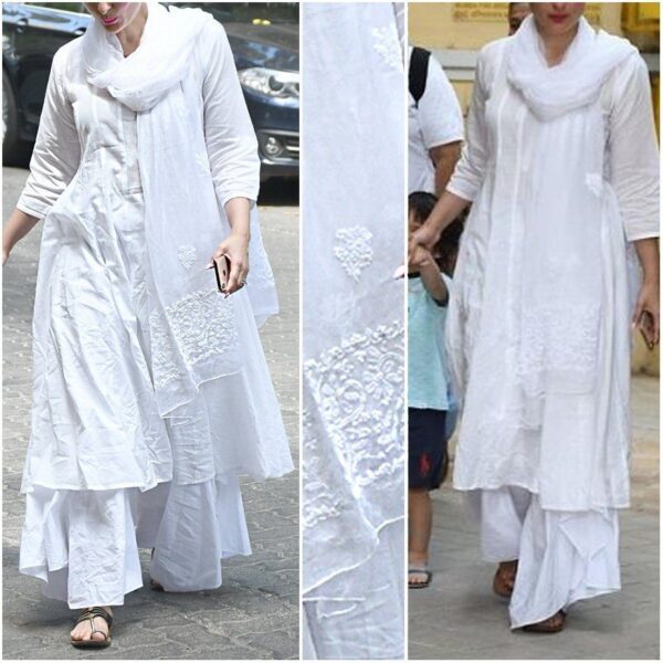 white anarkali wb