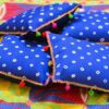 blue bandhani cushion wb1