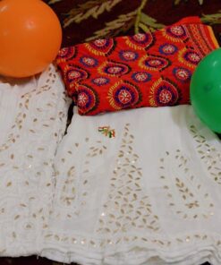 White Lucknowi Chikan Dress