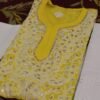 Yellow Gotta Patti Chikan Dress