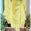 Lemon Yellow Applique Cutwork Dress