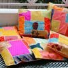 Handmade Patchwork Shimmer Gota Cushion