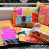 Handmade Patchwork Shimmer Gota Cushion