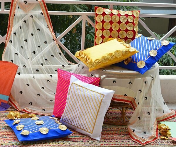 Handmade Gota Cushion Covers ( Set of 6 )