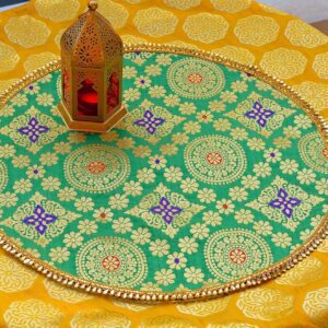Brocade Green Centre Table Runner
