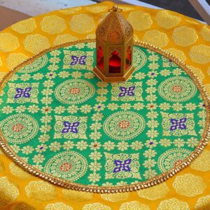 Brocade Green Centre Table Runner
