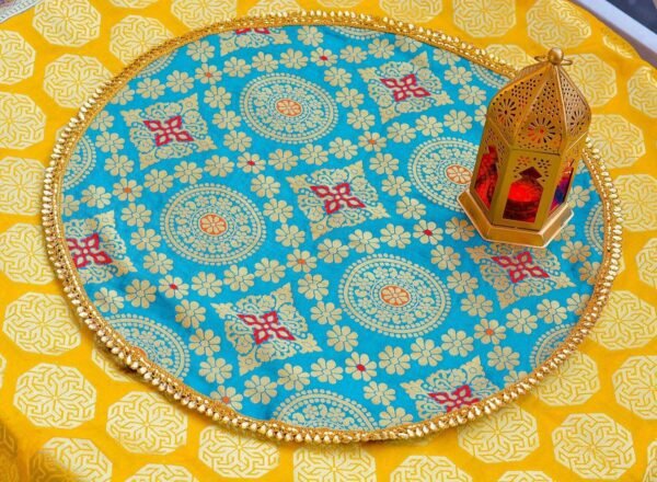 Brocade Blue Centre Table Runner