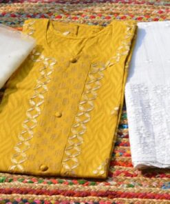 Honey Yellow Embroidered Dress