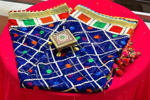 Beautiful Embroidered Phulkari Chiffon Dupatta