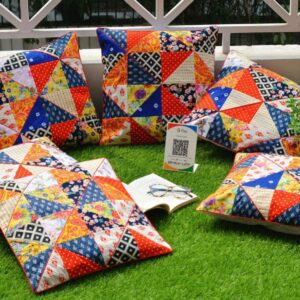 Breathtaking Handmade Patchwork Multicolor Cushion Covers