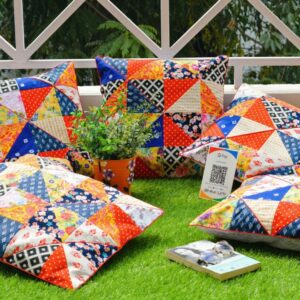Breathtaking Handmade Patchwork Multicolor Cushion Covers