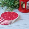 Beautiful Circular Cutwork Tea Coasters