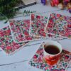 Beautiful Floral Tea Coasters (Set of 5)