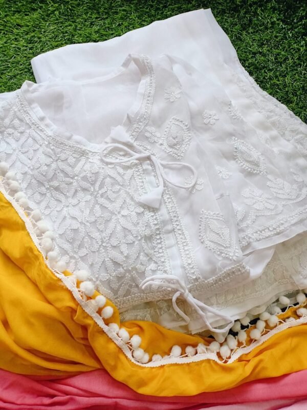 White Chikankari Outfit