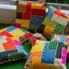 Handmade Patchwork Banarasi Gota Cushion Covers