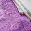 Lavender Pure Viscose Georgette Lucknowi Chikan Outfit