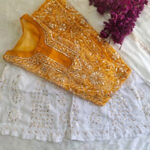 Haldi Perfect Lucknowi Chikan Outfit