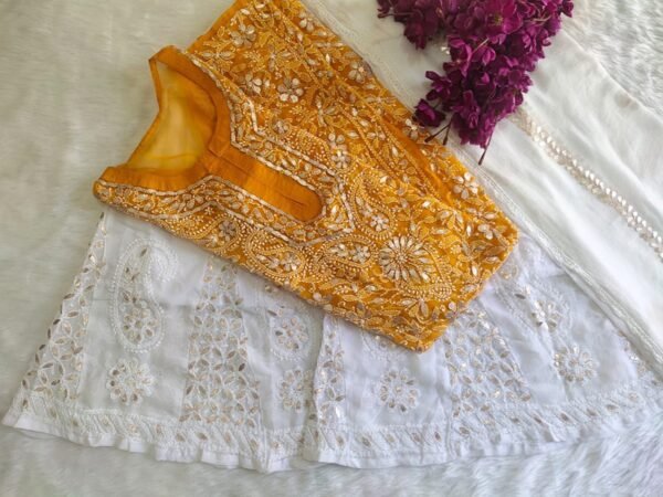 Haldi Perfect Lucknowi Chikan Outfit