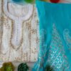 Splendid White Blue Chikankari Outfit