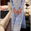 Alluring Powder Blue Chikankari Outfit