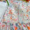 Enchanting Summer Floral Chikankari Anarkali Outfit