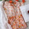 Enchanting Summer Floral Chikankari Anarkali Outfit