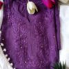 Flawless Purple Mukaish Chikankari Outfit