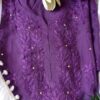 Flawless Purple Mukaish Chikankari Outfit