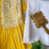 Radiant Summer Floral Chikankari Anarkali Outfit