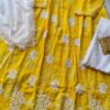 Radiant Summer Floral Chikankari Anarkali Outfit