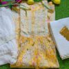 Spectacular Summer Floral Chikankari Anarkali Outfit