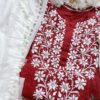 Eye Catching Maroon Modal Cotton Chikankari Outfit