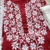 Eye Catching Maroon Modal Cotton Chikankari Outfit