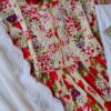 Enchanting Summer Floral Chikankari Anarkali Outfit