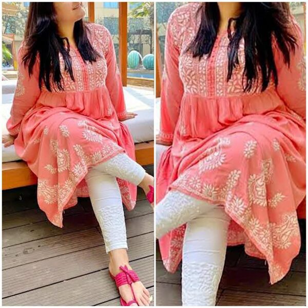 Easy Breezy Modal Cotton Chikankari Anarkali Outfit