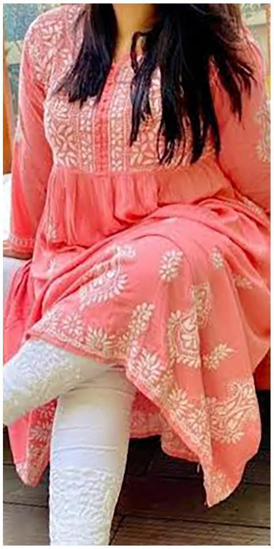 Easy Breezy Modal Cotton Chikankari Anarkali Outfit