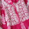 Gleaming Summer Floral Chikankari Anarkali Outfit