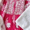 Gleaming Summer Floral Chikankari Anarkali Outfit