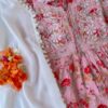 Gorgeous Pink Summer Floral Chikankari Anarkali Outfit