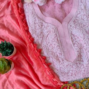 Lovely Dual Shade Pink Chikankari Outfit