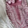 Glamorous Pastel Onion Purple Chikankari Outfit