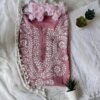 Glamorous Pastel Onion Purple Chikankari Outfit