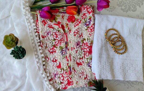 Ravishing Summer Floral Cotton Chikankari Outfit