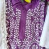 Fashionable Lilac Purple Chikankari Outfit