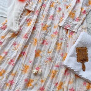 Summer Cool Floral Chikankari Anarkali Outfit
