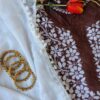 Astonishing Almond Brown Modal Chikankari Outfit