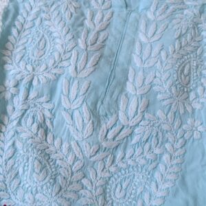 Gleaming Powder Blue Modal Chikankari Outfit