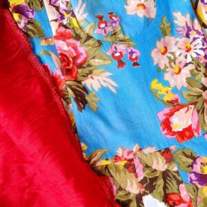 Charming Multicolor Blue Floral Anarkali Outfit