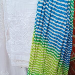 Calming White Multi Beautiful Chikankari Outfit