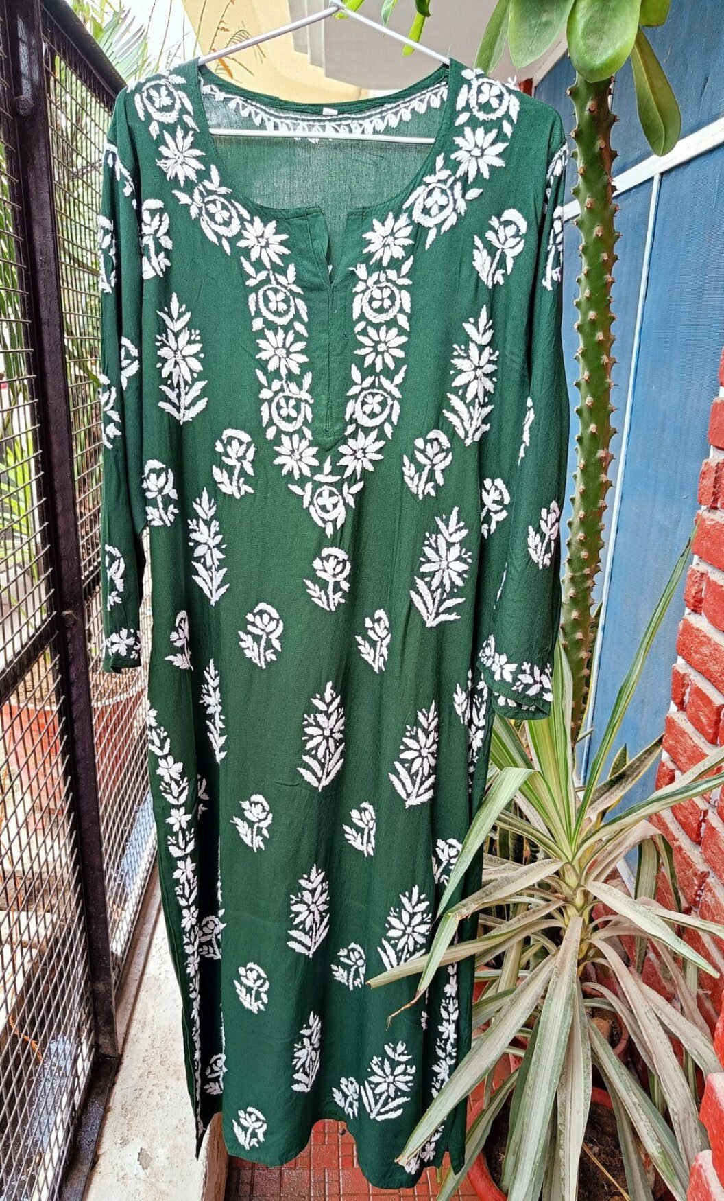 Olive Green Exclusive Chikankari Outfit